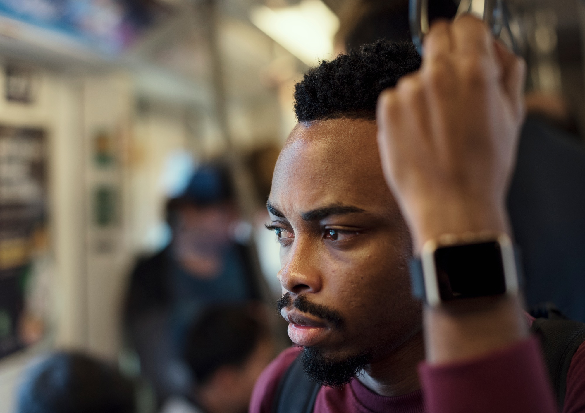 Man on a train